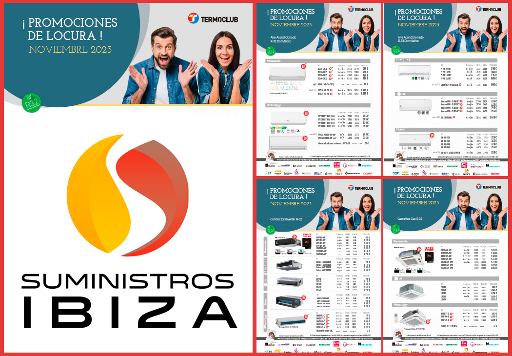 Cartel Promociones Climatización Suministros Ibiza